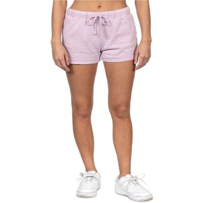 Hurley Womens Burnout Fleece Casual Walking Shorts, Purple, X-Large