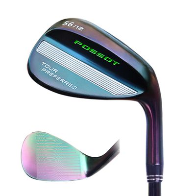 POSSOT 56 Sand Wedge for Man & Woman Right Hand with Micro Grooves, Black