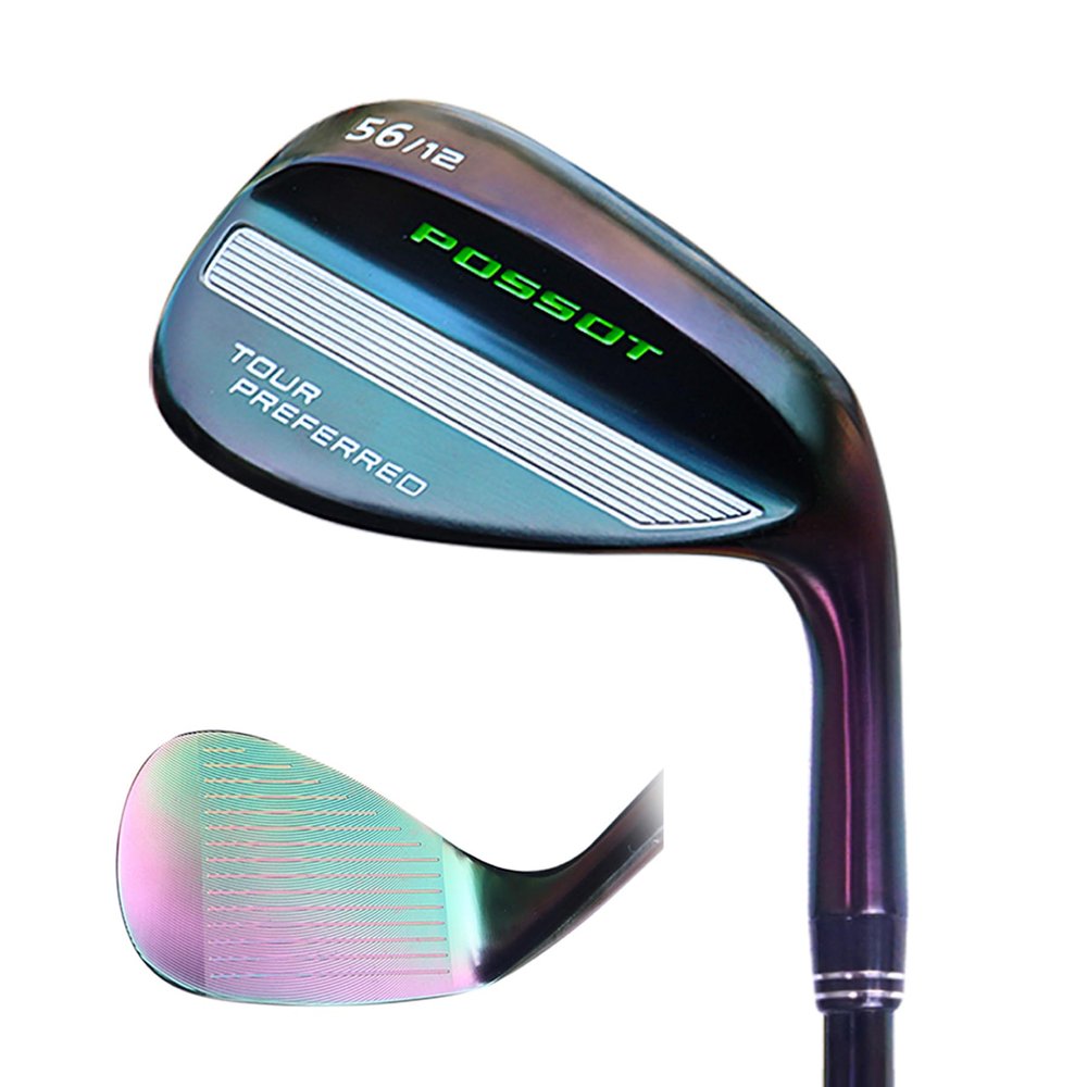 POSSOT 56 Sand Wedge for Man & Woman Right Hand with Micro Grooves, Black