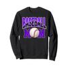 Baseball Mom Sports Purple Black White Sweatshirt view 1