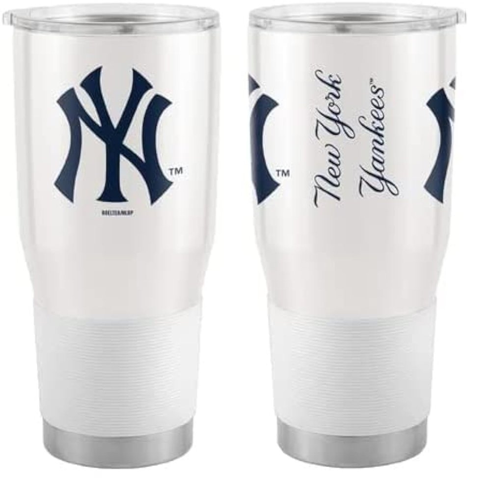Boelter Brands Licensed MLB Alternate Style Stainless Steel Double Wall Vacuum Insulated Game Day Ultra 30oz Travel Tumbler (New York Yankees)