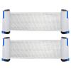 PATIKIL Retractable Ping Pong Net for Any Table, 2 Pack Portable 6 Feet Table Tennis Net and Post Equipment Up to 2 inch for Family Game, Grey Blue view 1