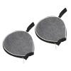 PATIKIL Ping Pong Paddle Case, 2 Pack Table Tennis Racket Case Half Soft Cover Container Bag for Sports Accessories, Grey view 1