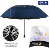 HOBVO UPF 50+ Golf Umbrella with Adjustable Universal Clamp Portable Umbrellas for Rain, Manual Open & Close, for Beach Chair, Golf Cart, Stroller, Bleacher, Patio (Bavy Blue, 43.3") view 4