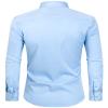 Alimens & Gentle Men's Sky Blue Dress Shirt Slim Fit Long Sleeve Stain Shield Button Down Shirts Wedding Graduation M view 3
