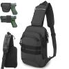 LarKoo Tactical Sling Chest Bag EDC Shoulder Pack Universl Dual Holster CCW Compact Bags Concealed Carry Backpack view 1