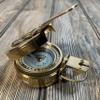Vintage Antique Finish Brass Marine Military British Prismatic Solid Compass Gratuation Gifting Compass Engraved Birthday Confirmation Compass, Vintage Gift view 2