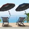HOBVO UPF 50+ Golf Umbrella with Adjustable Universal Clamp Portable Umbrellas for Rain, Manual Open & Close, for Beach Chair, Golf Cart, Stroller, Bleacher, Patio (Black, 49.2") view 2