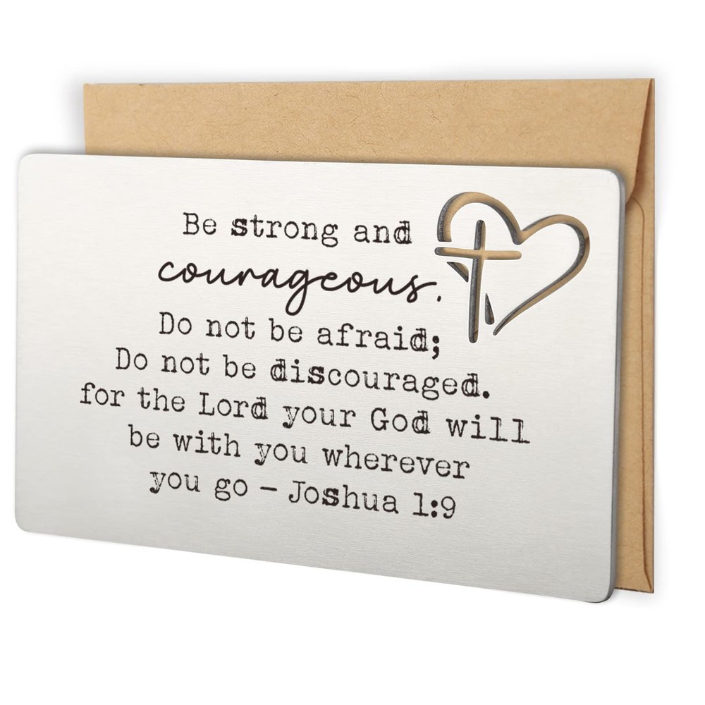YODOCAMP Christian Engraved Wallet Insert Card Inspirational Gifts For Men Women Encouragement Gifts Religious Card Christmas Birthday Graduation