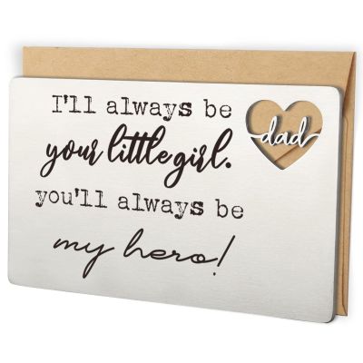 YODOCAMP Dad Gifts: Engraved Wallet Card Inserts for Father, Papa - Birthday, Father's Day, Thanksgiving, Christmas, Valentine's Gifts
