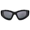 Alpha Omega Sports & Motorcycle Safety Riding Goggles Z87.1 Wraparound Padded Black Frame w/Smoke Lens view 2