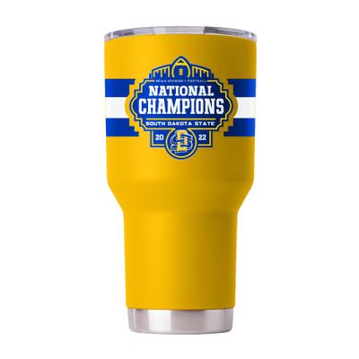 Gametime Sidekicks South Dakota State 30oz Yellow Tumbler - 2022 FCS National Champions