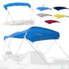 Zenicham 3 Bow Fade and Crack Resistant Bimini Top Replacement Cover, 600D Marine Grade Waterproof Sun Shade Boat Canopy, Easy Install Zipper Sleeves Boat Awning/Without Frame, Blue 6'L 79"-84" W view 1