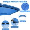 Zenicham 3 Bow Fade and Crack Resistant Bimini Top Replacement Cover, 600D Marine Grade Waterproof Sun Shade Boat Canopy, Easy Install Zipper Sleeves Boat Awning/Without Frame, Blue 6'L 79"-84" W view 4
