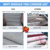 Zenicham 3 Bow Fade and Crack Resistant Bimini Top Replacement Cover, 600D Marine Grade Waterproof Sun Shade Boat Canopy, Easy Install Zipper Sleeves Boat Awning/Without Frame, Grey 6'L 54"-60" W view 3