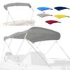 Zenicham 3 Bow Fade and Crack Resistant Bimini Top Replacement Cover, 600D Marine Grade Waterproof Sun Shade Boat Canopy, Easy Install Zipper Sleeves Boat Awning/Without Frame, Grey 6'L 67"-72" W view 1