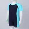 Kvysinly Kids Boys Girls One Piece Swimwear Short Sleeves Thermal Surfing Wetsuit Swimsuits Rash Guards Beach wear Navy Blue&Sky Blue 16 Years view 2
