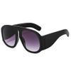 HCHES Goggle Sunglasses Women Steampunk Big Frame Gradient Lens Sun Glasses Female Eyeglass,C4Black,Gray,One size view 1
