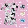 2025 Summer New Women's Medical Scrubs Shirts Designed Cute Fun Color Print Designer Tops Navy Pediatric Stretchy Holiday Decorative Scrub with Animals view 2