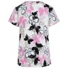 2025 Summer New Women's Medical Scrubs Shirts Designed Cute Fun Color Print Designer Tops Navy Pediatric Stretchy Holiday Decorative Scrub with Animals view 3