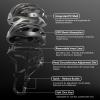 ROCKBROS Bike Helmet for Adult Men Women with Suggested Fit 58-62cm, Removable Goggles & Sun Visor, Lightweight with Adjustable Side and Chin Strap, Suitable for Myopia Glasses view 2