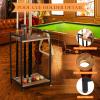 Jolensoy Pool Stick Holder - Freestanding Pool Cue Holder Floor Stand Wooden Cue Stick Holder 10-Hole Billiard Cue Racks for Game Room Billiard Room Decor Club Pool Table Accessories view 4