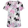 2025 Summer New Cartoon Printed Nursing Scrubs Shirts for Women Frenchie Plus Size Womens Scrub Tops 4x-5x Stretch Cute Prints with Designs view 1