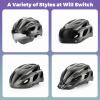ROCKBROS Bike Helmet for Adult Men Women with Suggested Fit 58-62cm, Removable Goggles & Sun Visor, Lightweight with Adjustable Side and Chin Strap, Suitable for Myopia Glasses view 4