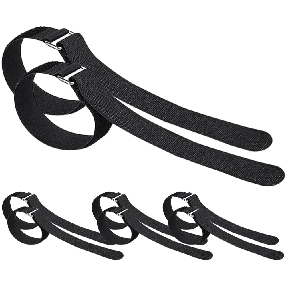 Winter Safety Kit 4 Pairs Non-Slip Crampons Ice Grippers Straps Snow Ice Cleats for Boots