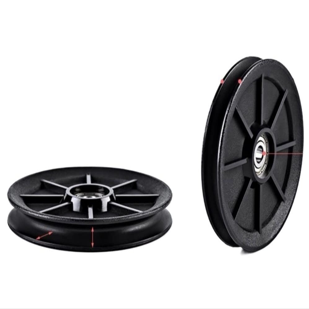 5pcs 50-160MM Universal Bearing Pulley Wheel Cable Gym Equipment Part Wearproof Tool Fitness Equipment (Size : 120mm)