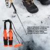 Cyrank 2Pcs Ice Safety Picks, Ice Fishing Safety Picks with Whistle Dual Handheld Hammer Outdoor Fishing Tackle Tool for for Winter Hiking(Black Rope) view 3
