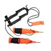 Cyrank 2Pcs Ice Safety Picks, Ice Fishing Safety Picks with Whistle Dual Handheld Hammer Outdoor Fishing Tackle Tool for for Winter Hiking(Black Rope) view 4