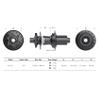 Funn Fantom Mountain Bike Rear Hub, Rear Bicycle Wheel Hub Compatible with Microspline Cassette Body, 12 Speed, 102T Engagement Points, 32 Spoke Holes, Convertible Black Hubs (12x148 mm) view 3