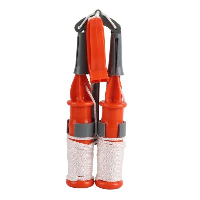 Cyrank 2Pcs Ice Safety Picks, Ice Fishing Safety Picks with Whistle Dual Handheld Hammer Outdoor Fishing Tackle Tool for for Winter Hiking(White Rope)