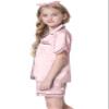 Schbbbta Satin Pajamas Sets for Girls, 2 Pcs Short Sleepwear Silk Button-Down Pj Set Loungewear, Bright Pink Leopard, 13-14 Years = Tag 170 view 3