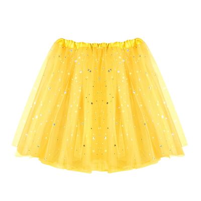 Women Dance Skirts Skirt Short Womens Adult Dancing Skirt Pleated Skirt Yellow Tutu Women