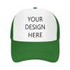 Custom Baseball Cap Trucker Hat for Men and Women Adjustable Outdoor Mesh Snapback Hat Green view 2