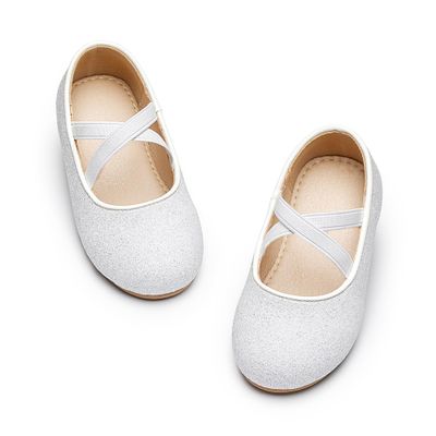 Otter MOMO Toddler Flower Girls Dress Shoes Mary Jane Party Flats White 11