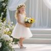 Otter MOMO Toddler Flower Girls Dress Shoes Mary Jane Party Flats White 11 view 3