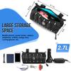 WOTOW Bike Handlebar Bag Waterproof - Bicycle Handlebar Bag with Large Reflective Area & Strips, Bike Front Pouch with Waterproof Zipper Shoulder Strap Removable Straps for Cycling (Cuboid, 2.7L) view 4