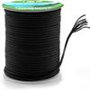 9KM DWLIFE 100% UHMWPE Braided Cord, 1.0mm Black 100ft 350lb Hollow Rope for Hammock, Kite, Fishing, Climbing, Camping view 1