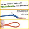 9KM DWLIFE 100% UHMWPE Braided Cord, 1.0mm Red 100ft 350lb Hollow Rope for Hammock, Kite, Fishing, Climbing, Camping view 4