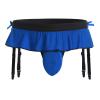 ABAFIP Men's Sissy Lingerie Skirted Garters Belt Panties Bowknot Stockings 2 Piece Crossdressing Underwear Honeymoon Valentine Nightwear set Blue-socks set One Size view 3