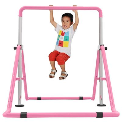 Gymnastics Bar Expandable Gymnastics Horizontal Bar Junior Training Bar Adjustable Home Sports Training Equipment High Bar for Kids,RedG