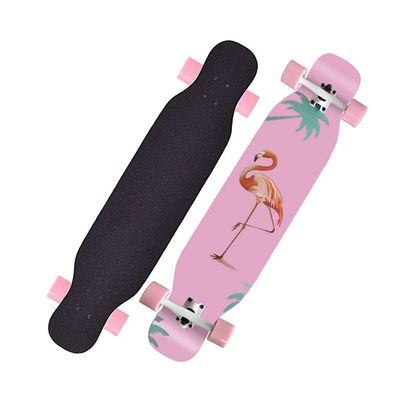 Pro Longboard Complete 42 Inch Skateboards Deck, 8 Layer Maple Double Kick Long Boards Skateboard for Girls Boys Skate Boards Cruiser Beginners Men Girls Teens Adults (Color : Style K)