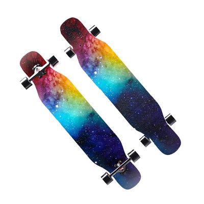 43 Inches Long Boards Skateboards Drop Through Longboard for Kids Adults, Beginners, Teens Skate Boards 7 Layer Maple Wood Deck Longboards Skateboard Cruiser Girls Boys (Color : Style B)