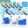 Tisancy 10 Pairs Sun Protection UV Arm Sleeves Cooling Anti Slip Compression Sleeves Sports Polyester Cycling Covers(Classic Style,Large) view 3
