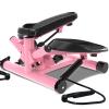 YSUEFIJO Portable Mini Stair Stepper, Stair Stepper with Resistance Band, Anti Slip Fitness Equipment, Exercise Slimming Machine, 330lbs Weight Capacity, for Home, Desk or Office Workouts (Pink) view 1