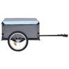 vidaXL 143.3 lbs Bike Trailer in Black and Blue view 3