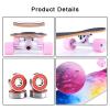 43 Inches Long Boards Skateboards Drop Through Longboard for Kids Adults, Beginners, Teens Skate Boards 7 Layer Maple Wood Deck Longboards Skateboard Cruiser Girls Boys (Color : Style E) view 2